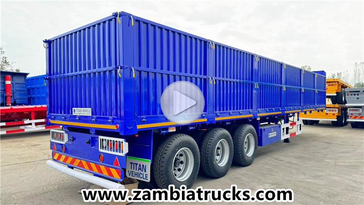 80 Ton Flatbed Trailer with Side Wall for Sale in Zambia Lusaka