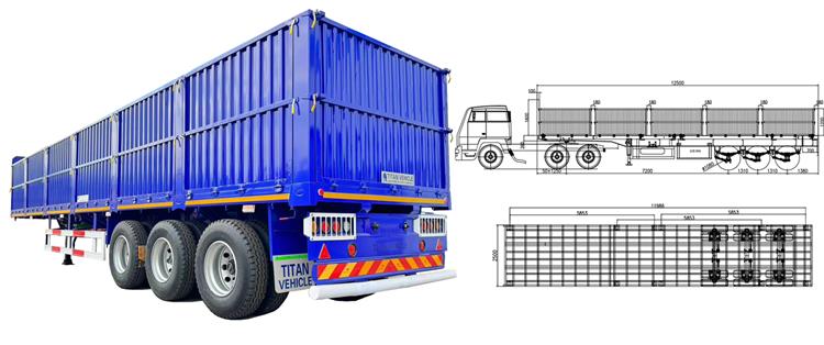 80 Ton Flatbed Trailer with Side Wall for Sale in Zambia Lusaka