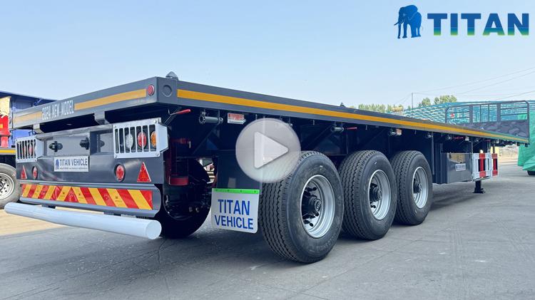 12m Tri Axle Flatbed Trailer for Sale In Zambia Lusaka