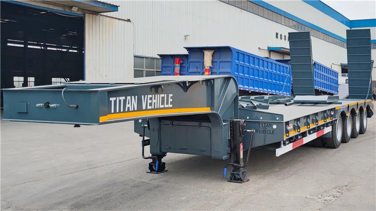 4 Axle 100 Ton Low Bed Trailer Truck Price for Sale In Zambia Zmkaa