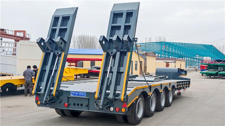 4 Axle 100 Ton Low Bed Trailer Truck Price for Sale In Zambia Zmkaa