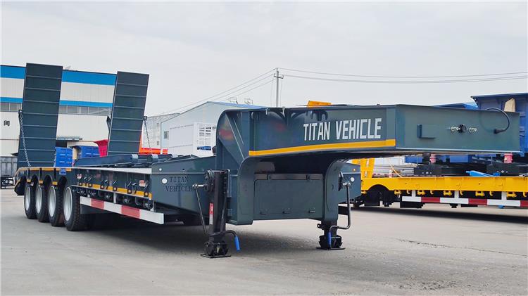 4 Axle 100 Ton Low Bed Trailer Truck Price for Sale In Zambia Zmkaa