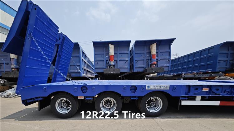 3 Axle Lowbed Truck Trailer for Sale in Zambia ZMCGJ