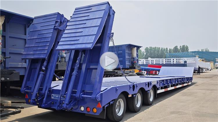 3 Axle Lowbed Truck Trailer for Sale in Zambia ZMCGJ