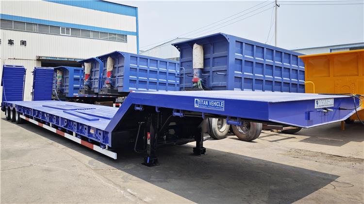 3 Axle Lowbed Truck Trailer for Sale in Zambia ZMCGJ