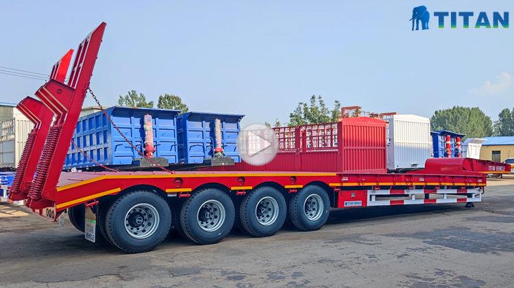 4 Axle Low Loader Truck Trailer for Sale In Zambia