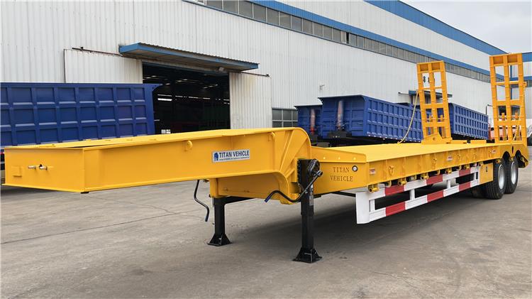 2 Axle 50 Ton Low Bed Truck Trailer Price for Sale In Zambia