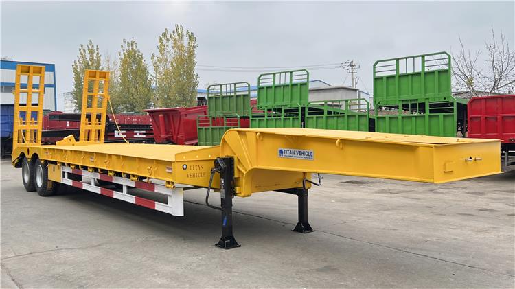 2 Axle 50 Ton Low Bed Truck Trailer Price for Sale In Zambia
