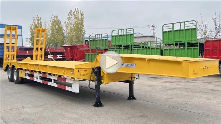 2 Axle 50 Ton Low Bed Truck Trailer Price for Sale In Zambia