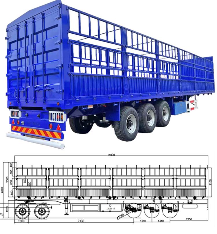 80 Ton Fence Cargo Trailer for Sale In Zambia Zmksh