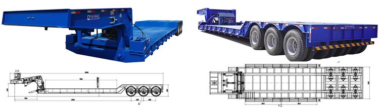 120 Ton 40ft Removable Gooseneck Trailer for Sale In Zambia