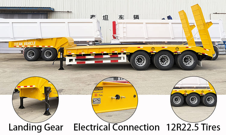 3 Axle Low Bed Trailer Manufacturers for Sale in Zambia, Chingola