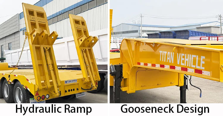 3 Axle Low Bed Trailer Manufacturers for Sale in Zambia, Chingola