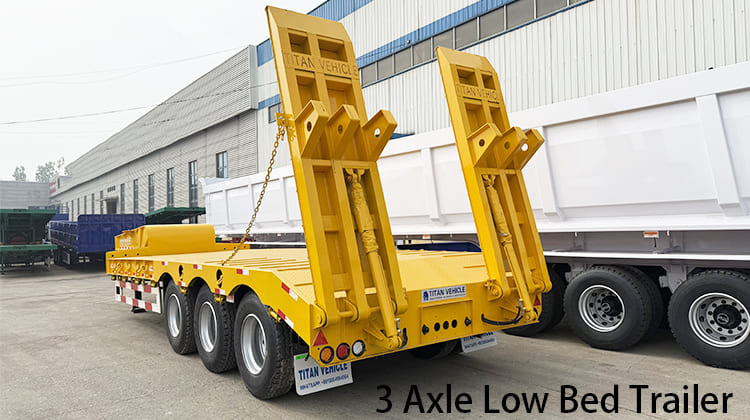 3 Axle Low Bed Trailer Manufacturers for Sale in Zambia, Chingola
