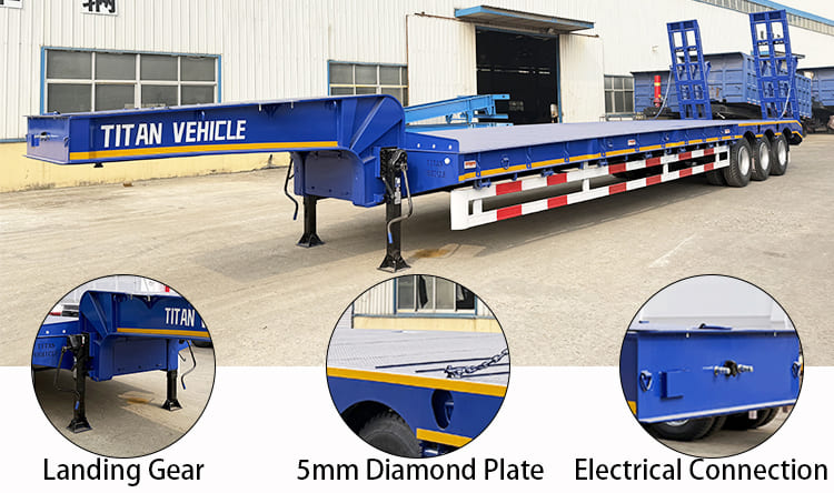 Tri Axle Semi Low Loader Trailer for Sale in Zambia,  Ndola