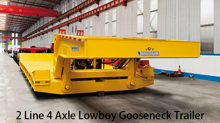 2 Line 4 Axle Lowboy Gooseneck Trailer for Sale in Zambia, Luanshya