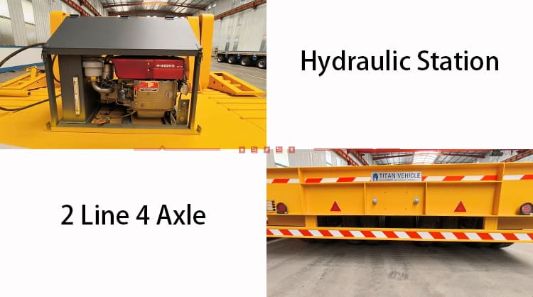 2 Line 4 Axle Lowboy Gooseneck Trailer for Sale in Zambia, Luanshya