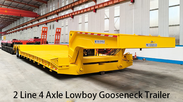 2 Line 4 Axle Lowboy Gooseneck Trailer for Sale in Zambia, Luanshya