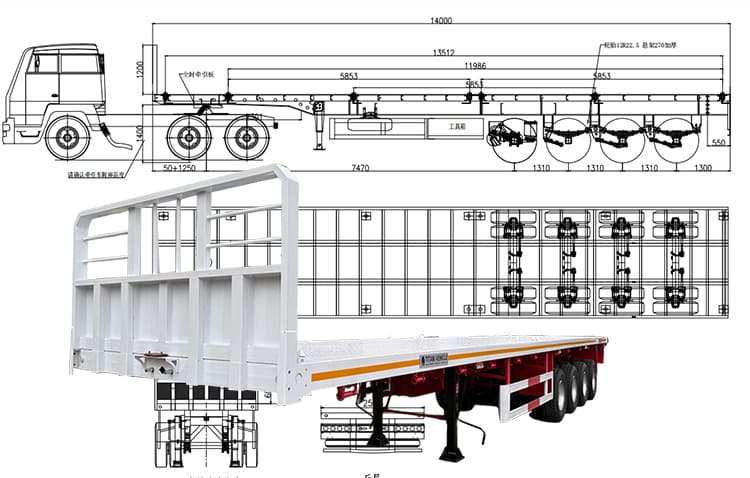 4 Axle Flatbed Semi Trailer for Sale in Zambia, Lusaka 