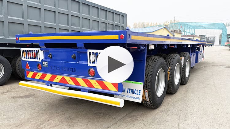 Tri Axle Flatbed Trailer for Sale in Zambia,  Ndola