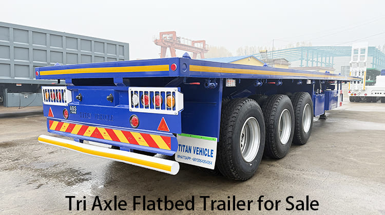 Tri Axle Flatbed Trailer for Sale in Zambia,  Ndola