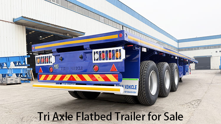 Tri Axle Flatbed Trailer for Sale in Zambia,  Ndola
