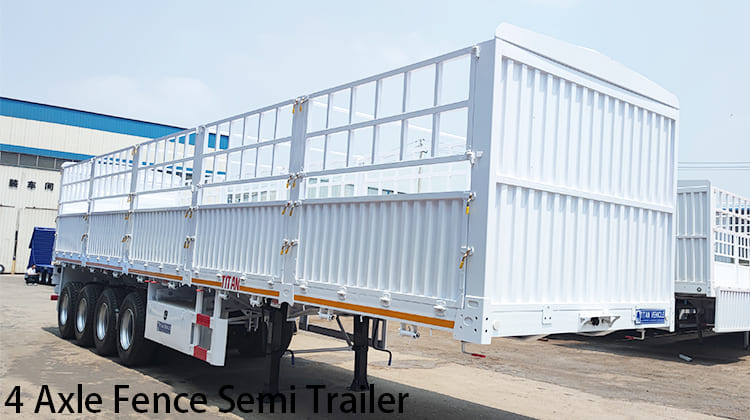4 Axle Fence Semi Trailer for Sale in Zambia, Kabwe