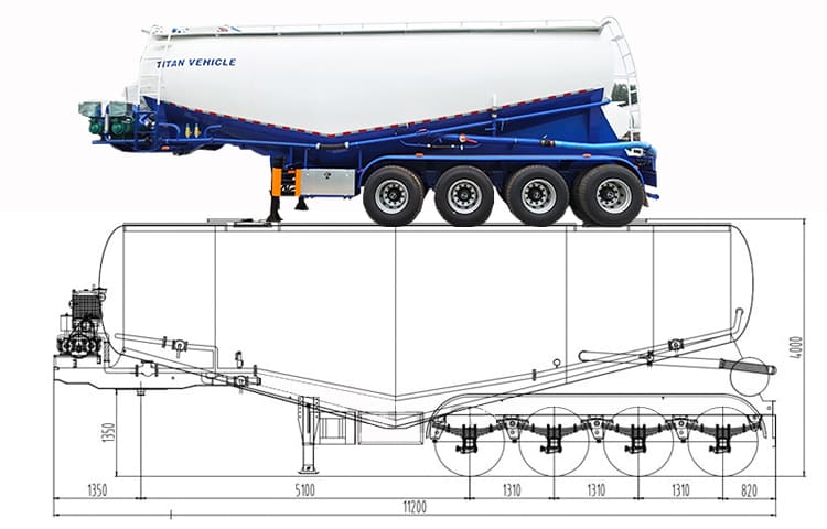 40 CBM Cement Bulker Trailer for Sale in Zambia, Kabwe