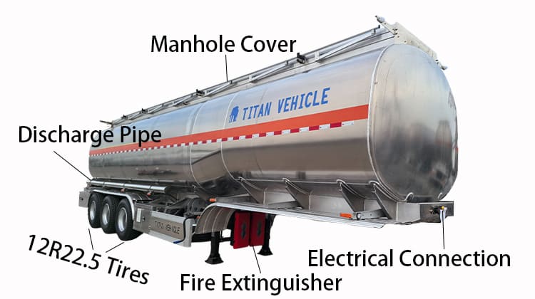 Tri Axle Aluminum Tanker Trailer for Sale in Zambia, Chingola