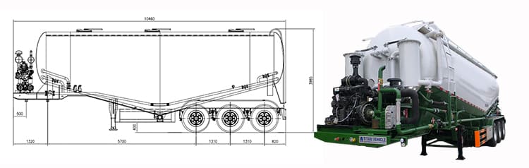 45CBM Cement Bulk Trailers for Sale in Zambia,  Kabwe