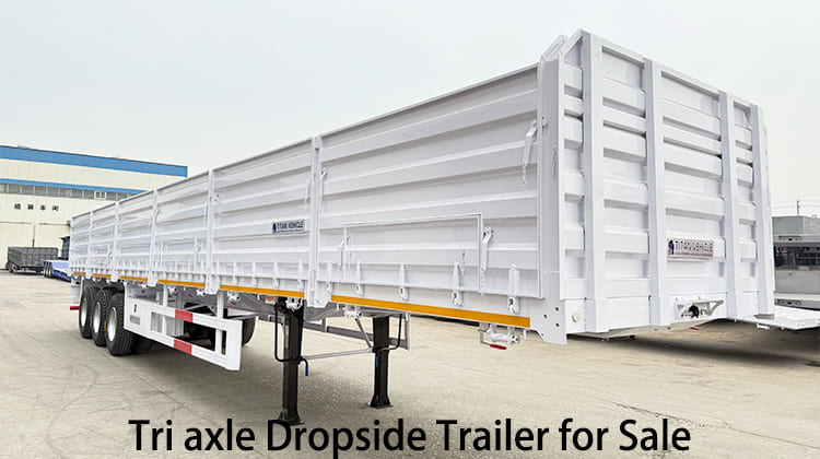 Tri axle 60 Ton Dropside Trailer for Sale in Zambia, Kitwe