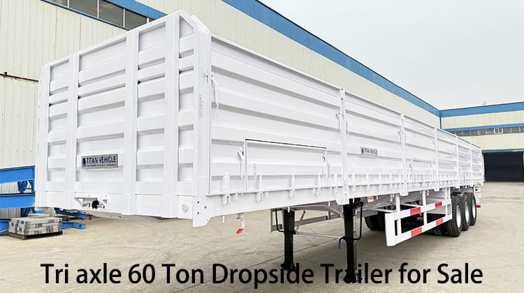 Tri axle 60 Ton Dropside Trailer for Sale in Zambia, Kitwe