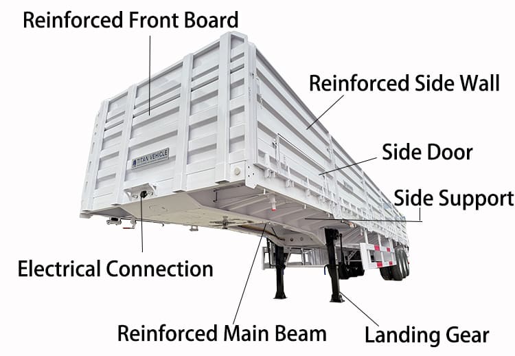 Tri axle 60 Ton Dropside Trailer for Sale in Zambia, Kitwe