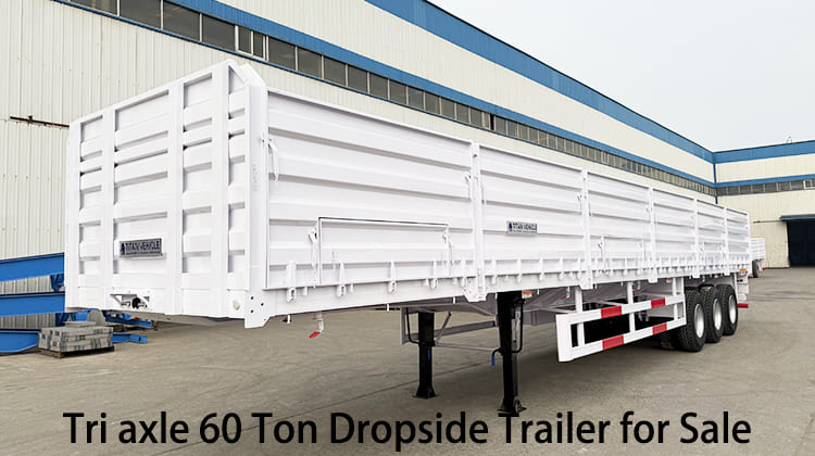 Tri axle 60 Ton Dropside Trailer for Sale in Zambia, Kitwe