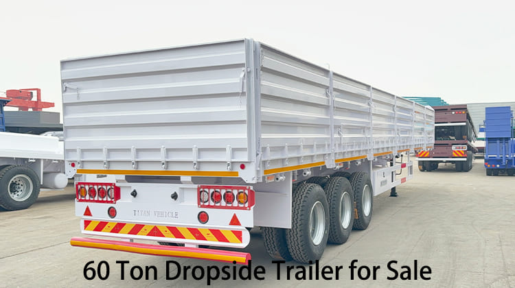 Tri axle 60 Ton Dropside Trailer for Sale in Zambia, Kitwe