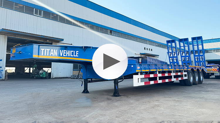 Tri Axle 80 Ton Low Bed Semi Trailer for Sale in Zambia, Luanshya