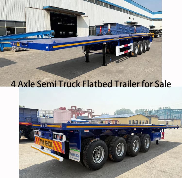 4 Axle Semi Truck Flatbed Trailer for Sale in Zambia, Lusaka