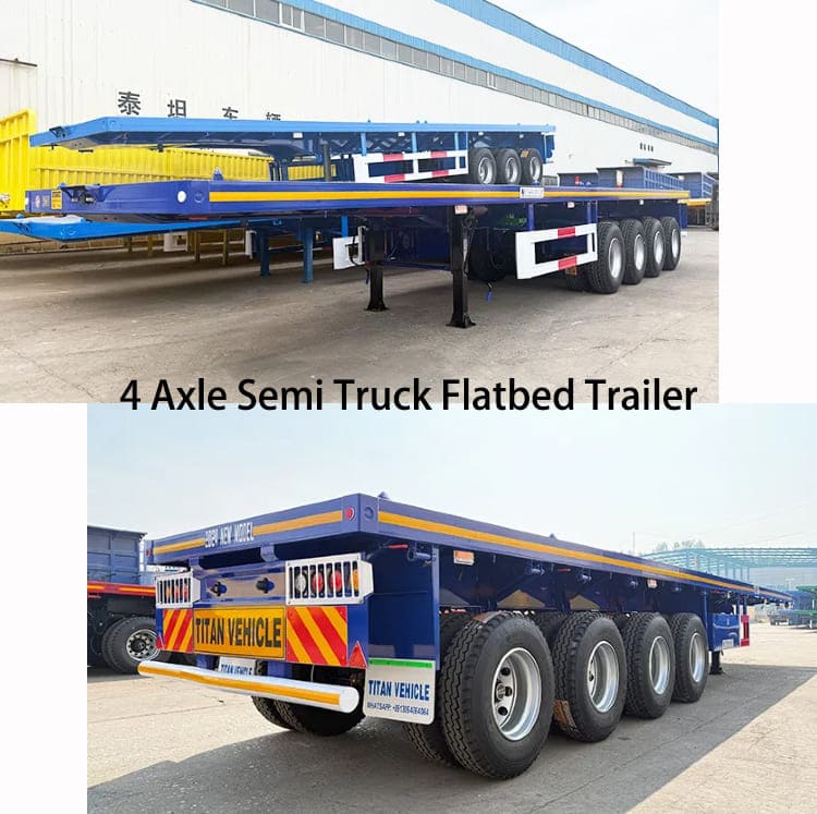4 Axle Semi Truck Flatbed Trailer for Sale in Zambia, Lusaka