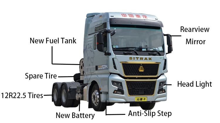 RHD Used Sinotruk Howo Sitrak LNG G7H Tractor Truck for Sale in Zambia, Ndola