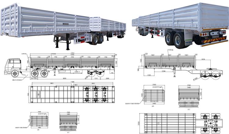 2+2 Axle Dropside Interlink Trailer for Sale In Zambia