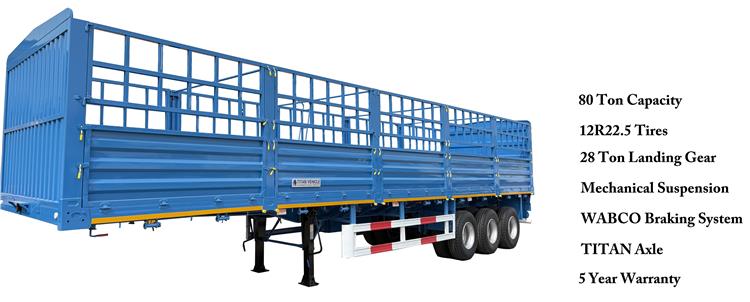 Fence Cargo Trailers for Sale Near Me in Zambia Lusaka