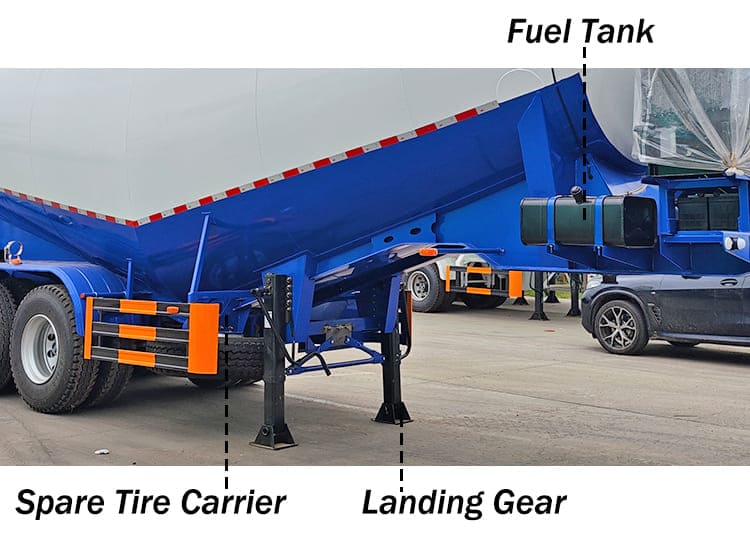 Pneumatic Dry Bulk Cement Carrier Tank Tankers Semi Trailers Transport for Sale in Zambia