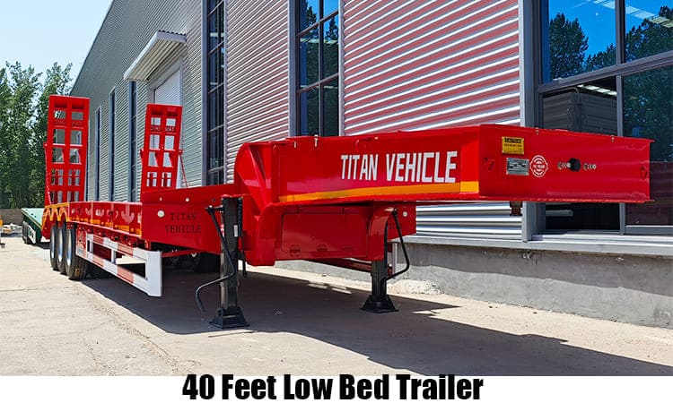40 Feet Low Lowbed Truck Trailer Price for Sale in Zambia Ndola