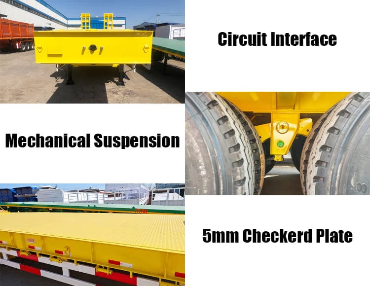 Tri Axle Low Bed Loader Truck Trailer for Sale in Zambia