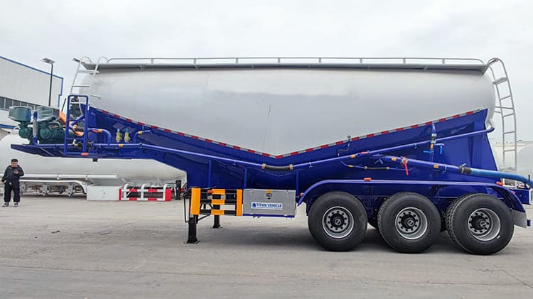 Powder Cement Tanker Trailer Truck for Sale in Zambia Kitwe | Silo Pneumatic Trailer