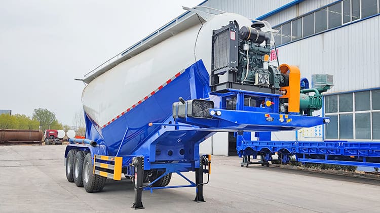 Silo Pneumatic Powder Cement Tanker Truck Trailer for Sale in Zambia