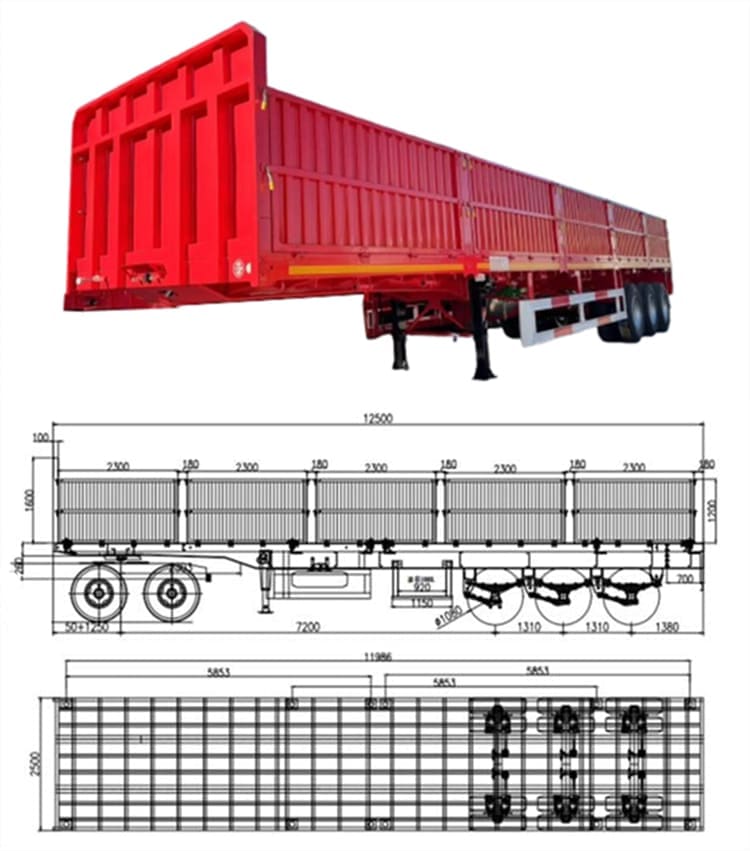 Drop Side Semi Trailer for Sale in Zambia