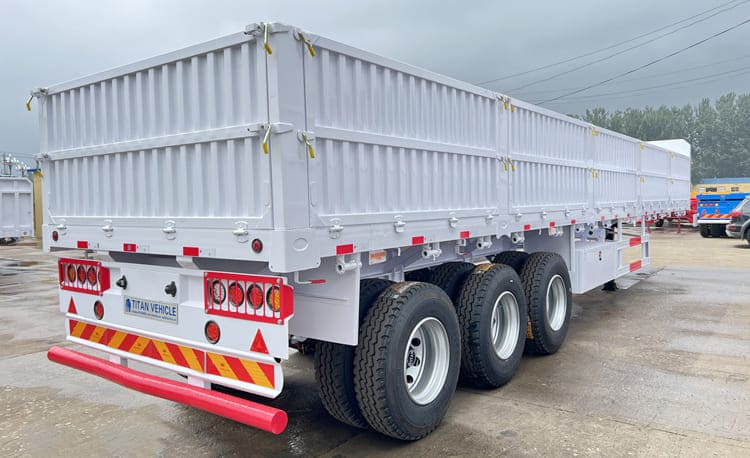 Tri Axle Drop Side Semi Trailer for Sale in Zambia