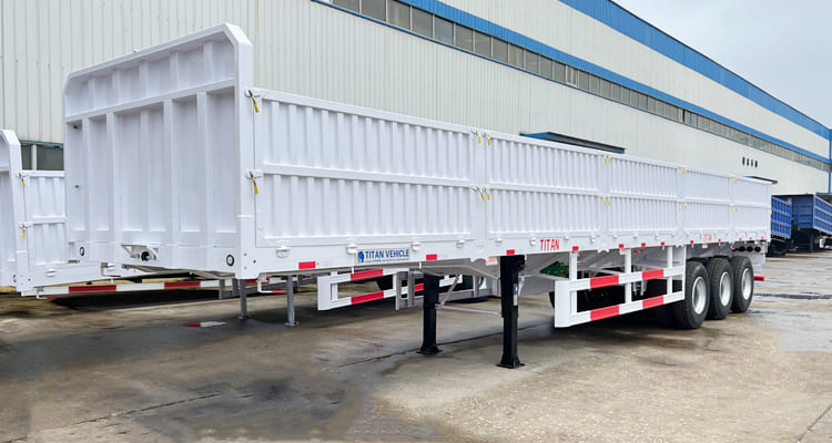 Tri Axle Drop Side Semi Trailer for Sale in Zambia