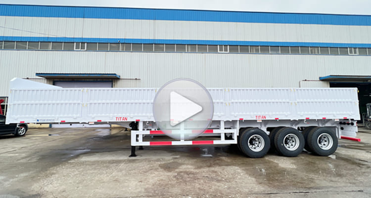 Tri Axle Drop Side Semi Trailer for Sale in Zambia
